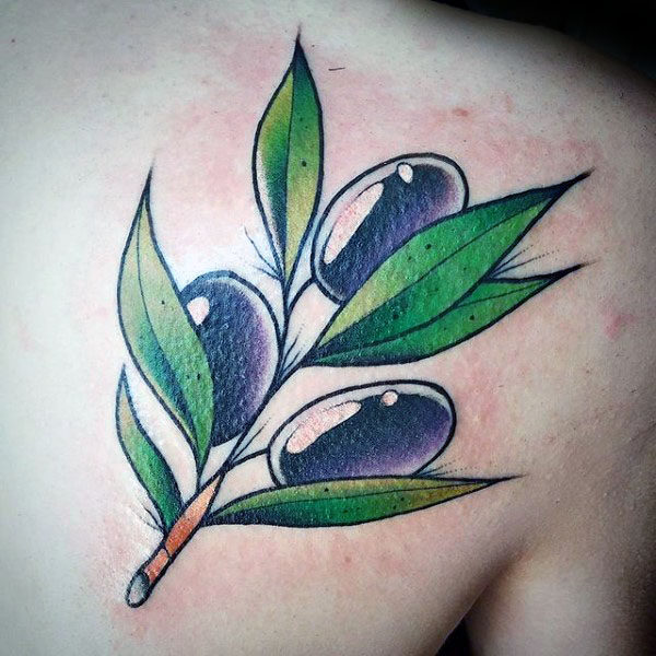 tatouage rameaux oliviers 125