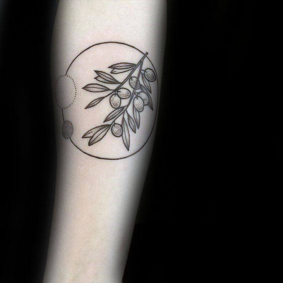tatouage rameaux oliviers 81