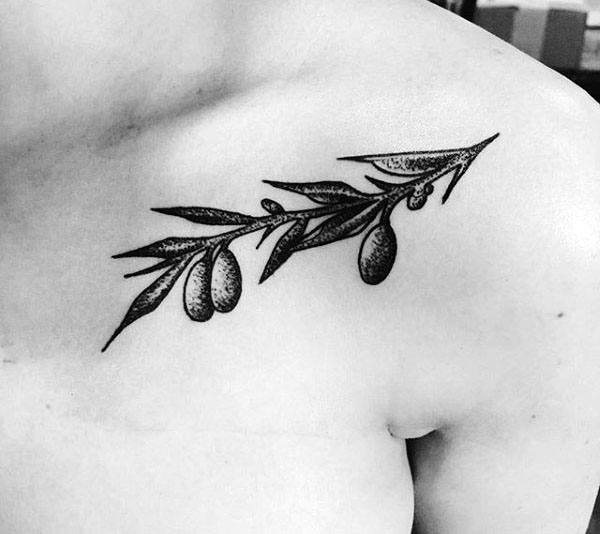 tatouage rameaux oliviers 95
