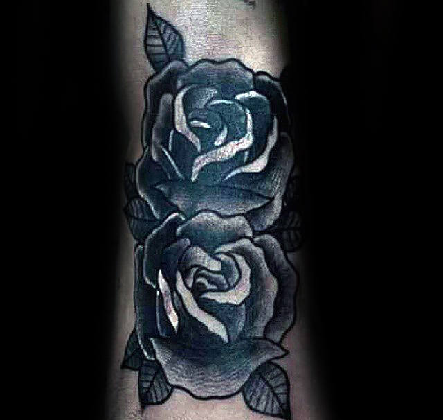tatouage rose noire 31