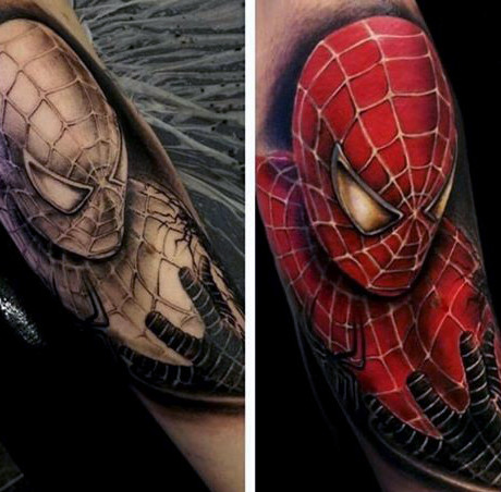 tatouage spiderman 177