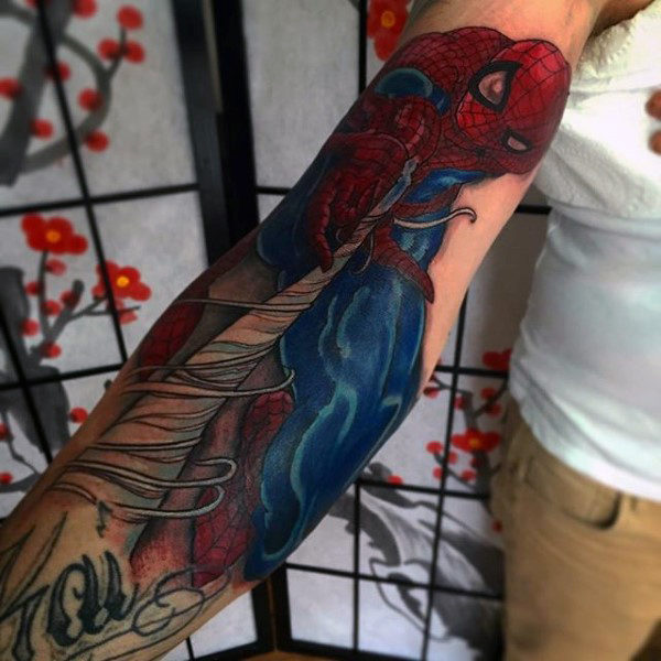 tatouage spiderman 181