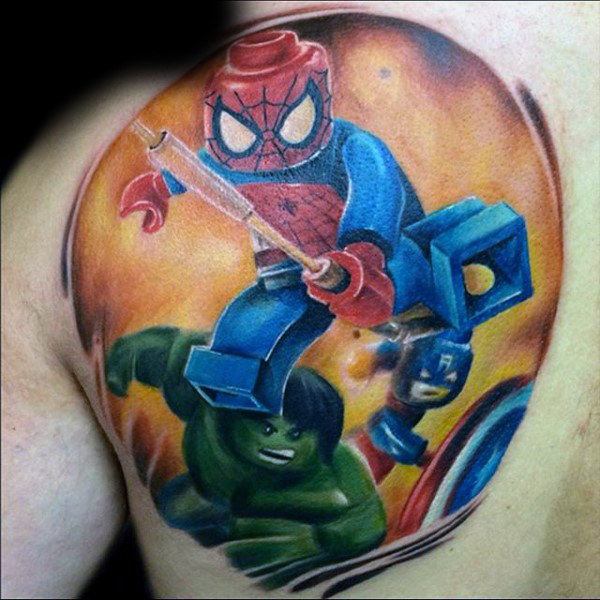 tatouage spiderman 221