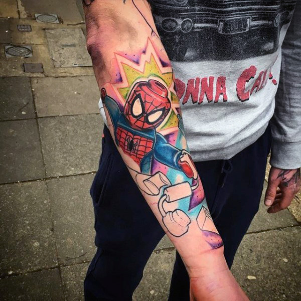 tatouage spiderman 233