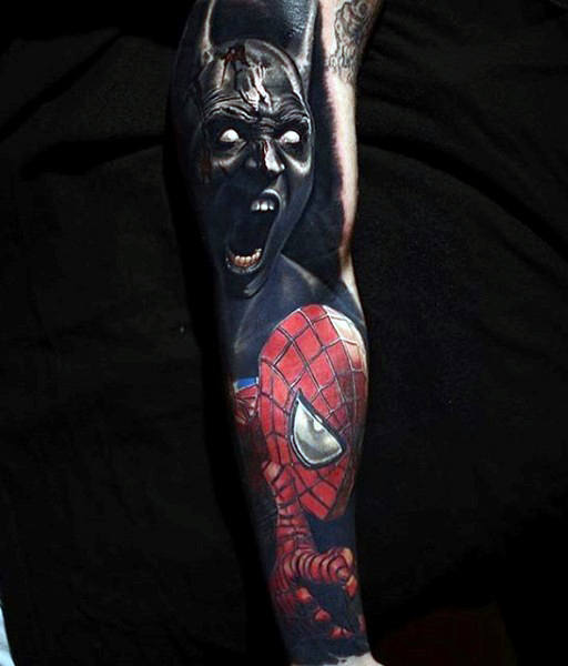 tatouage spiderman 257