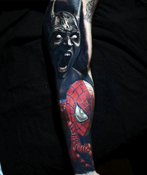 tatouage spiderman 313