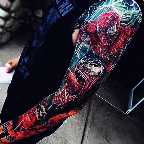 tatouage spiderman 33