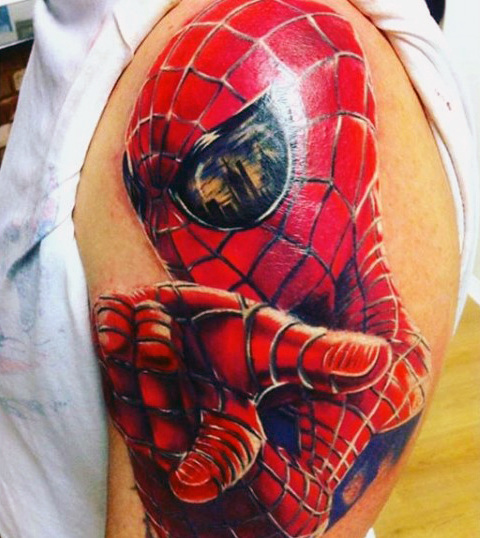 tatouage spiderman 337