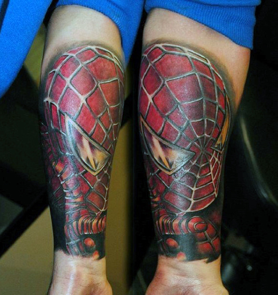 tatouage spiderman 369