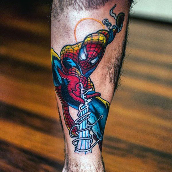 tatouage spiderman 37