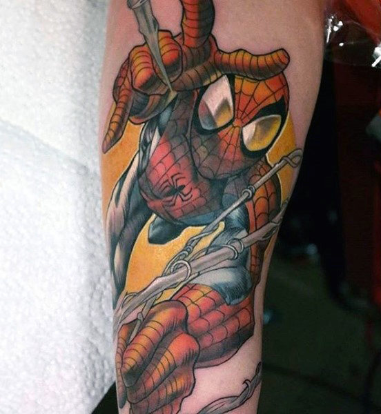tatouage spiderman 405