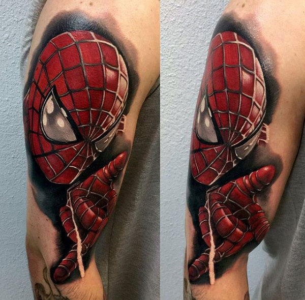 tatouage spiderman 69