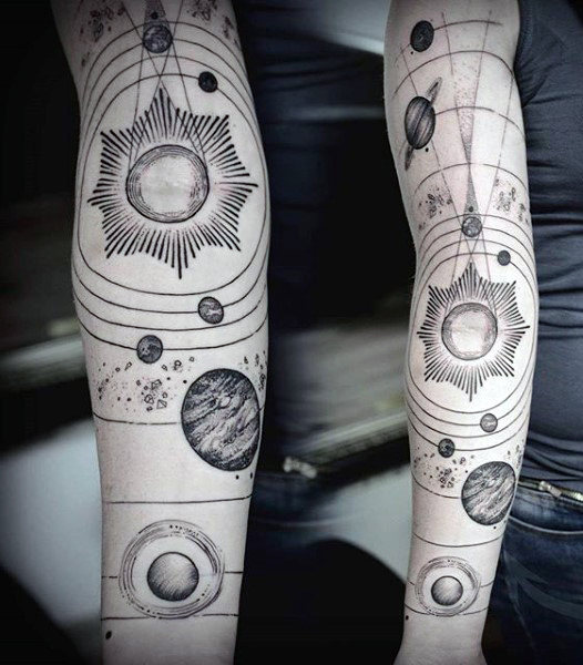 tatouage systeme solaire 13