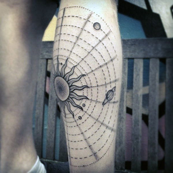 tatouage systeme solaire 21