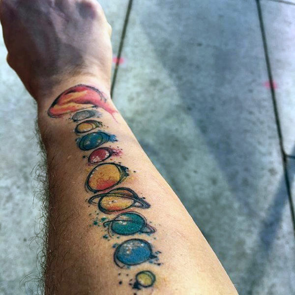 tatouage systeme solaire 25