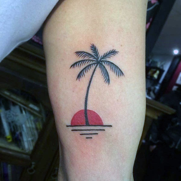 Tatouage Palmier Graphique