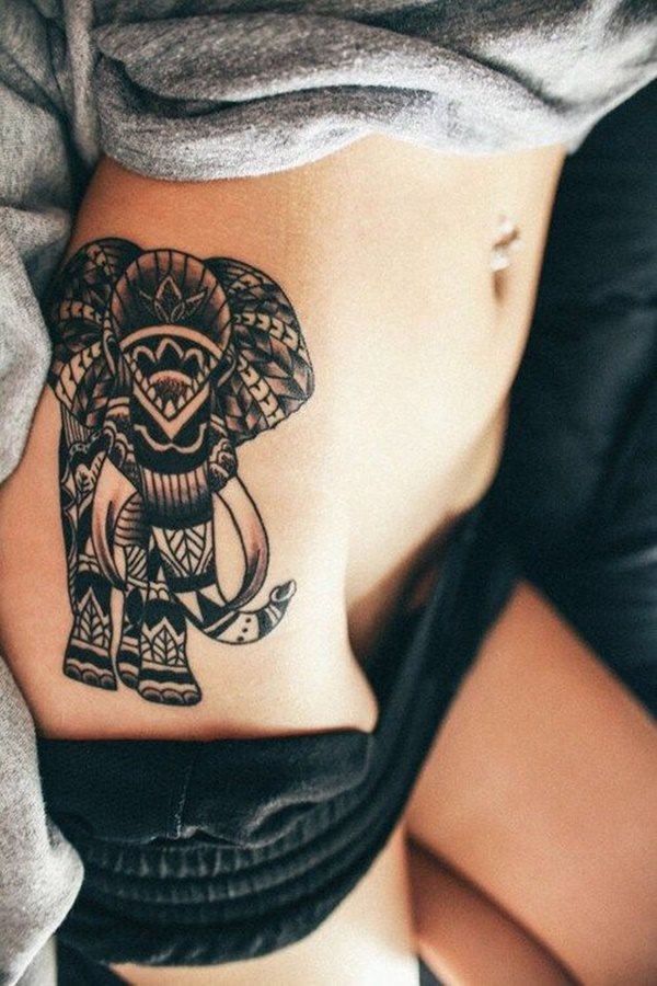 dessin tatouage elephant 1558