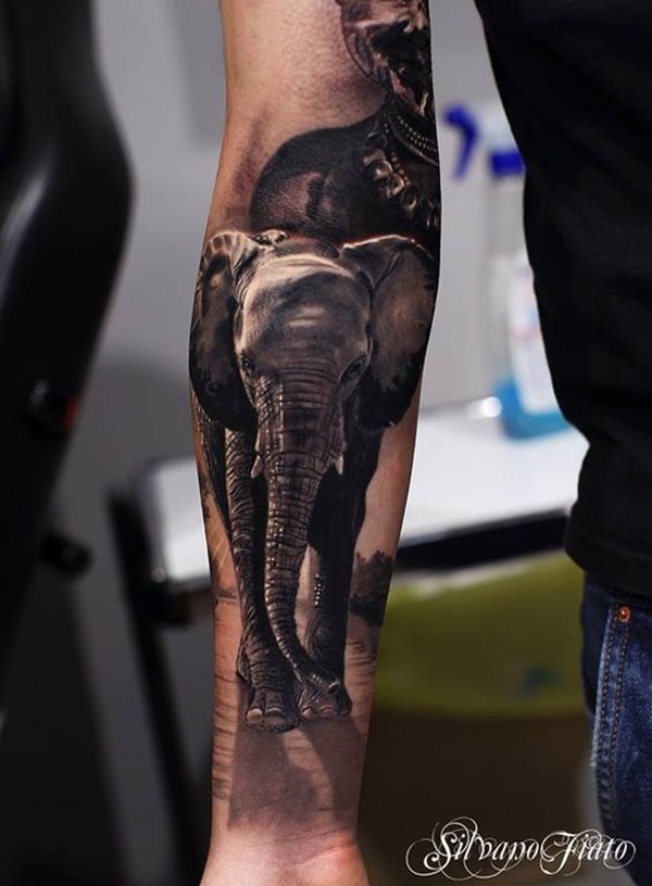 dessin tatouage elephant 2195