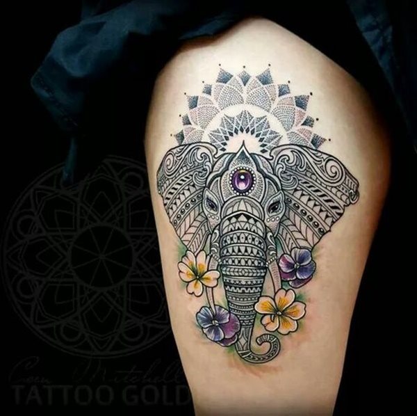 dessin tatouage elephant 271