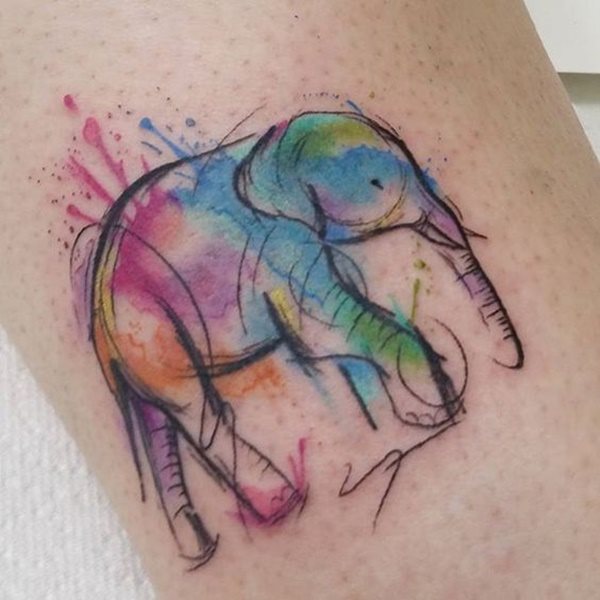 dessin tatouage elephant 50