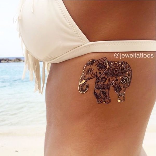 dessin tatouage elephant 557
