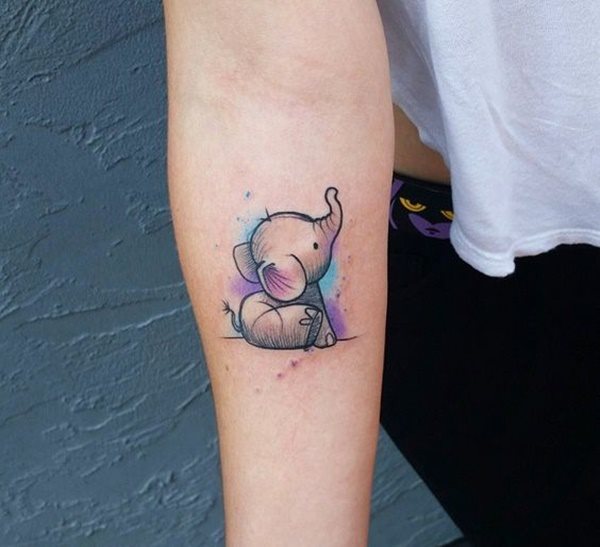 dessin tatouage elephant 609