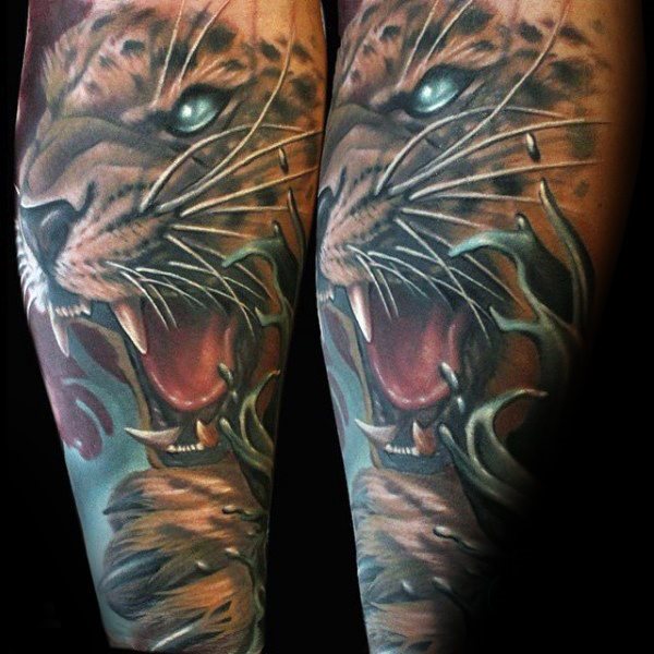 tatouage leopard 11