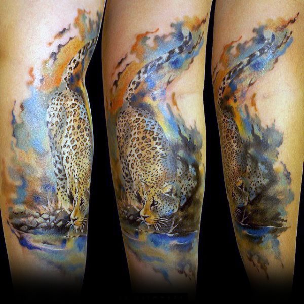 tatouage leopard 739
