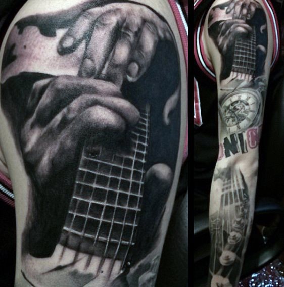 tatouage guitare 37