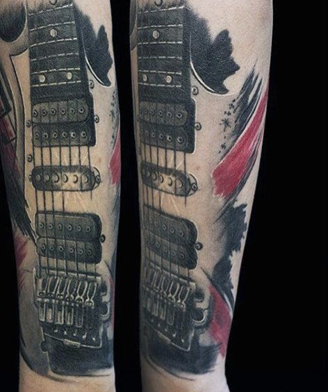 tatouage guitare 65