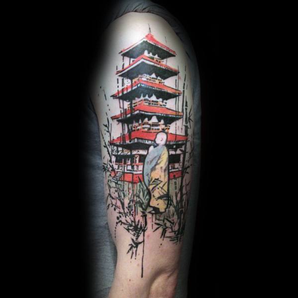 tatouage pagode 01