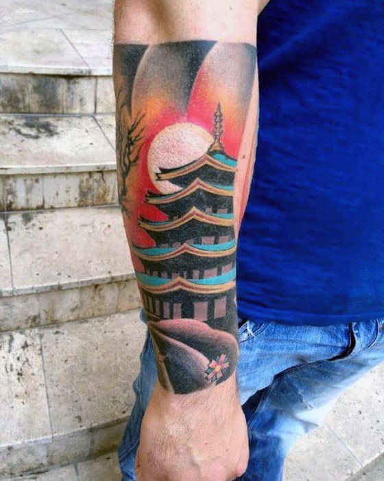 tatouage pagode 75