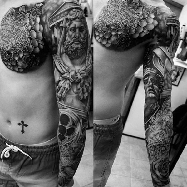 tatouage statue romaine 47