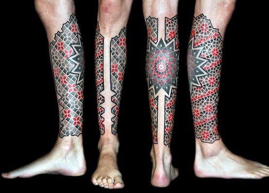 tatouage jambe 381