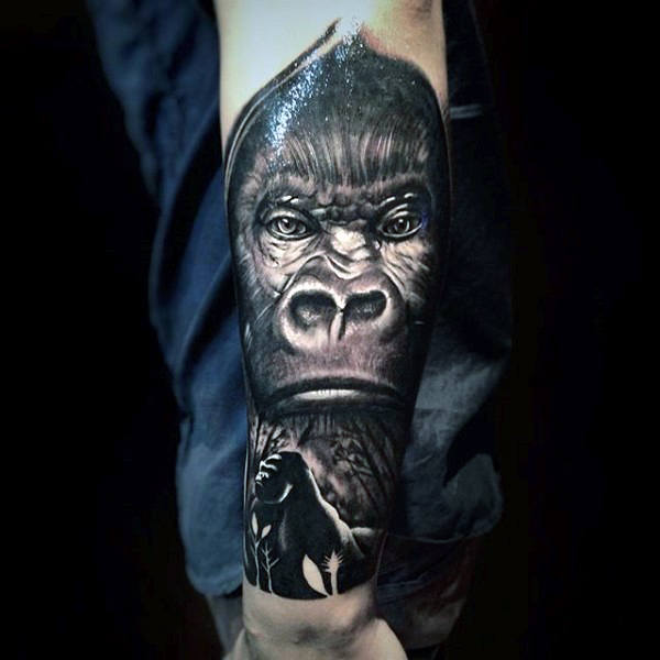 tatouage gorille 148