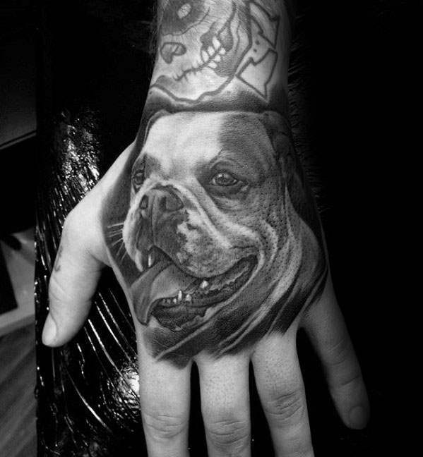tatouage bulldog 110