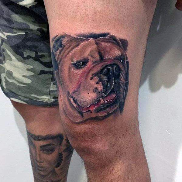 tatouage bulldog 131