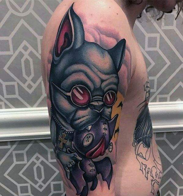 tatouage bulldog 77