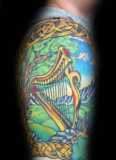 tatouage harpe 69