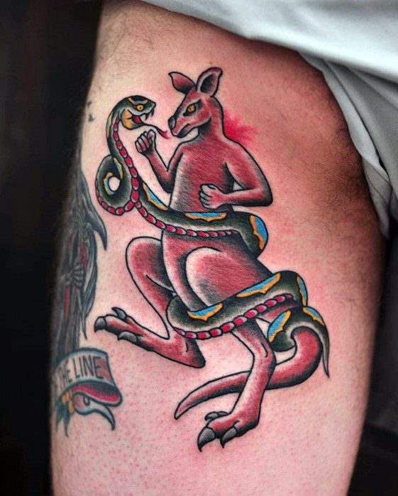 tatouage kangourous 77
