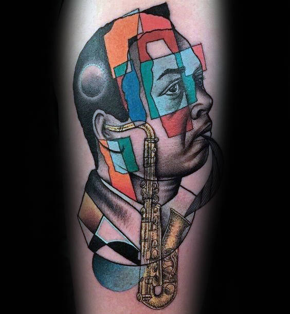 tatouage saxophone 25