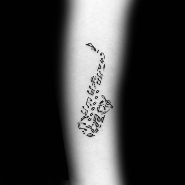 tatouage saxophone 45