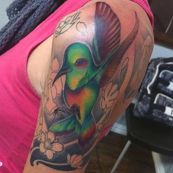 tatouage colibri 538