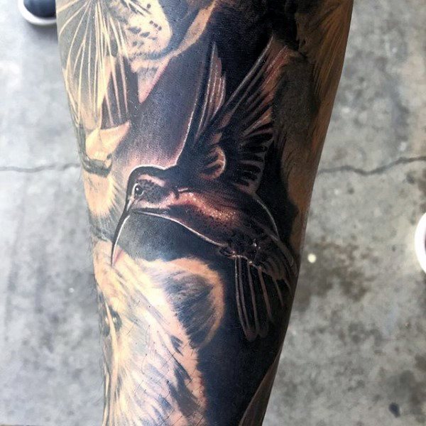 tatouage colibri 66
