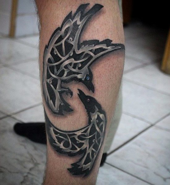 tatouage corbeau 106