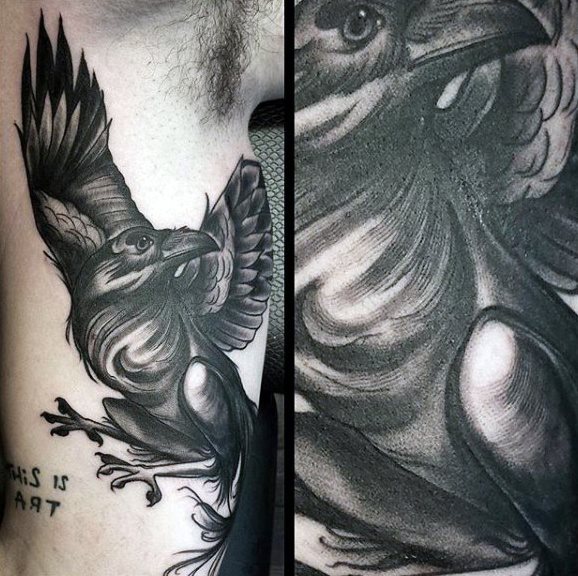 tatouage corbeau 142