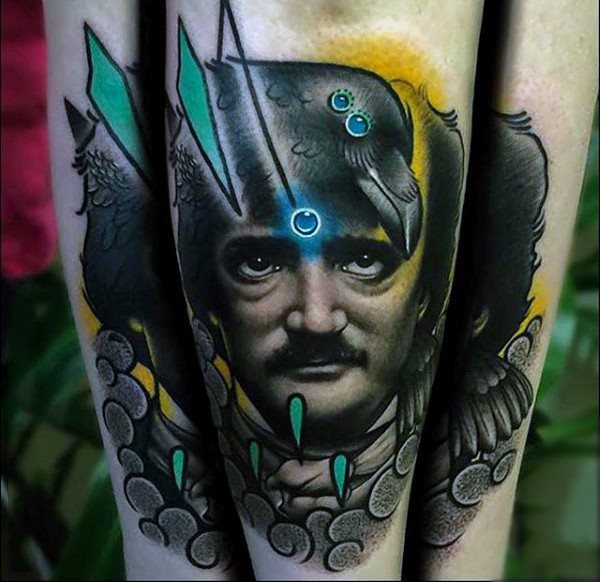 tatouage corbeau 162