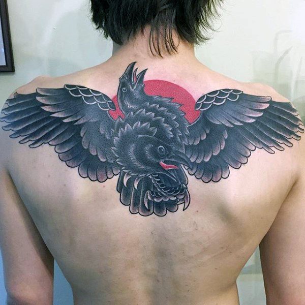 tatouage corbeau 198
