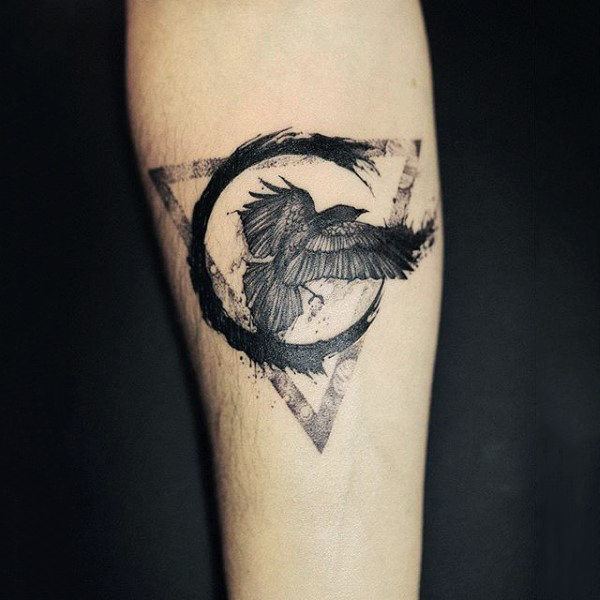 tatouage corbeau 22