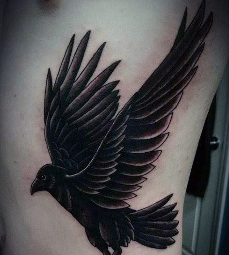 tatouage corbeau 254